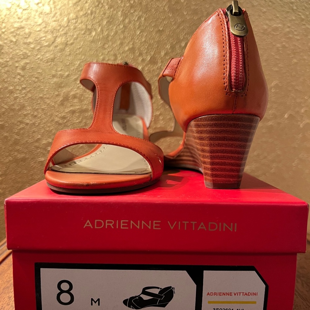 Adrienne Vittadini stacked wedge sandal 8